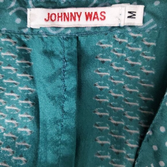 Johnny Was Zen Drapey Sleeveless Silk Floral Blouse - Picture 3 of 11